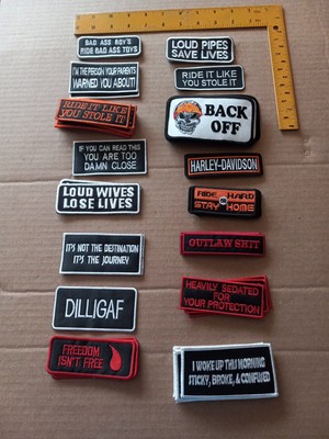 46 Assorted Biker Patches | eBay