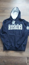 NWT UCONN HUSKIES CONNECTICUT THROWBACK LOGO HOODED SWEATSHIRT NCAA LARGE L