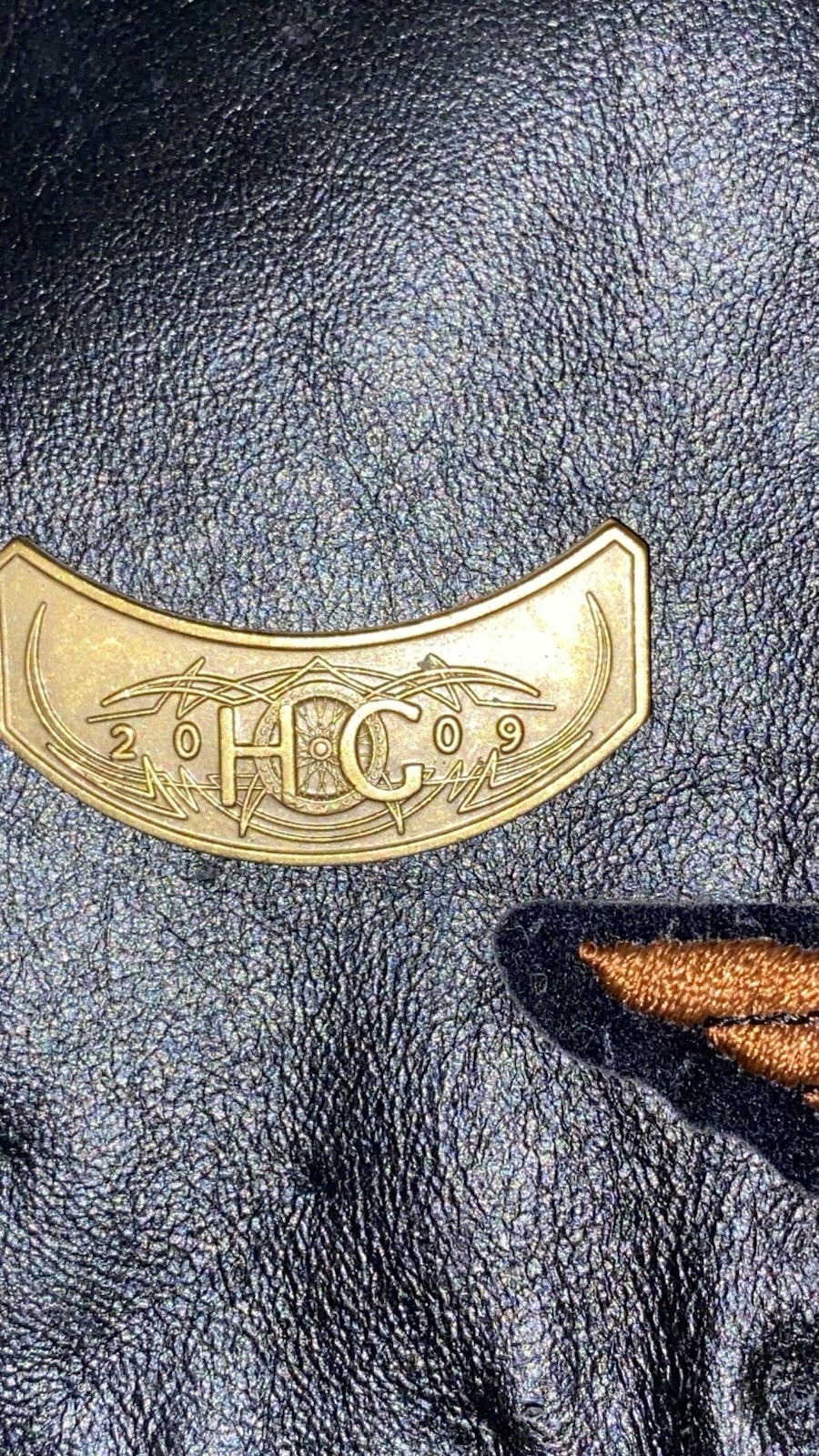 Leather Harley Vest Medium Pouches Pins