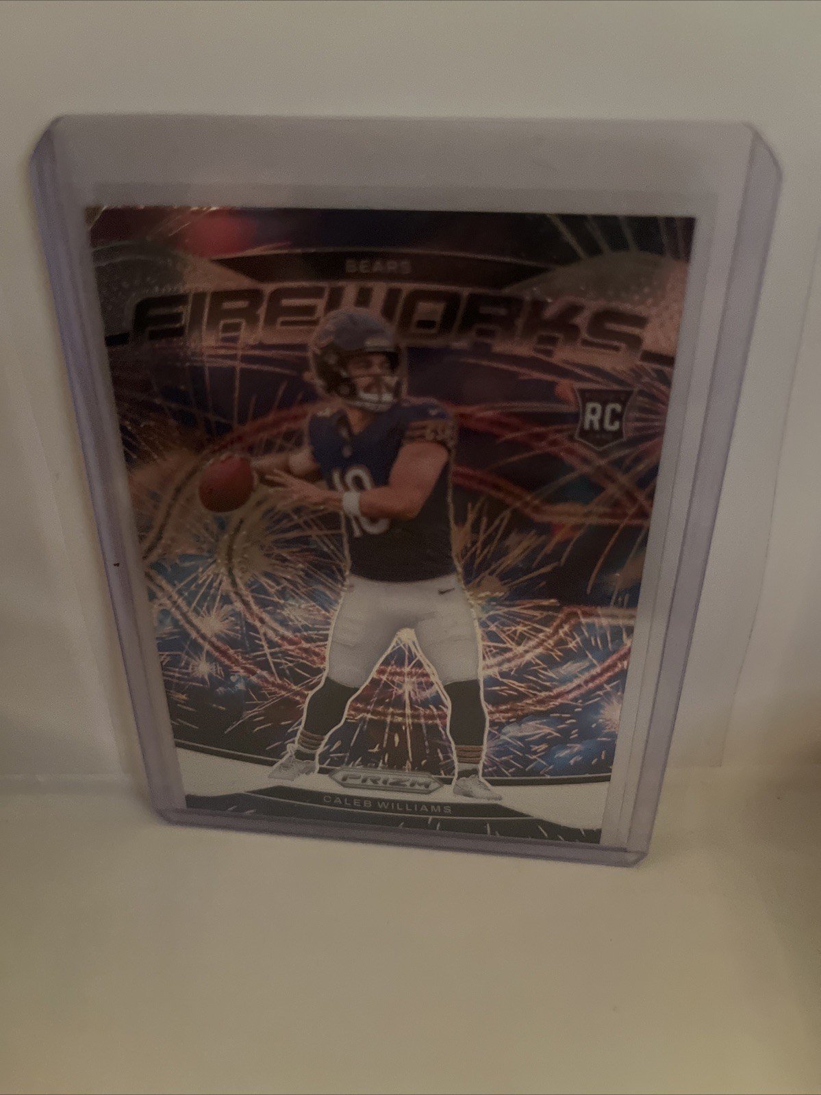 2024 Panini Prizm - Fireworks Caleb Williams #25 Silver Prizm (RC)