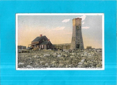 Vintage Postcard-Old Light House, Scituate, Massachusetts