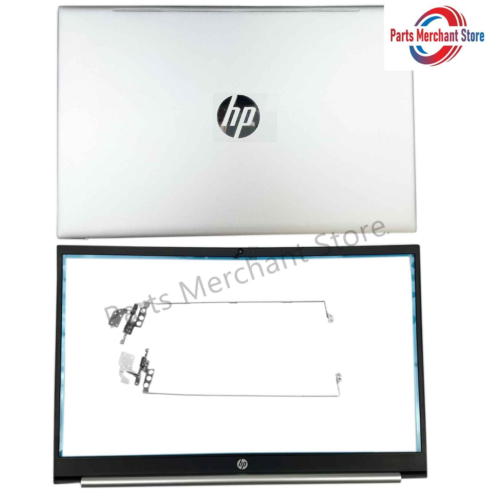 New HP Pavilion 15-EG 15-EH 15-EG0070WM Silver Lcd Back Cover Bezel Hinges A+ US