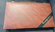 Vintage Rummy-O Tile Game American Way Brown Briefcase Case Complete Rummy Cube