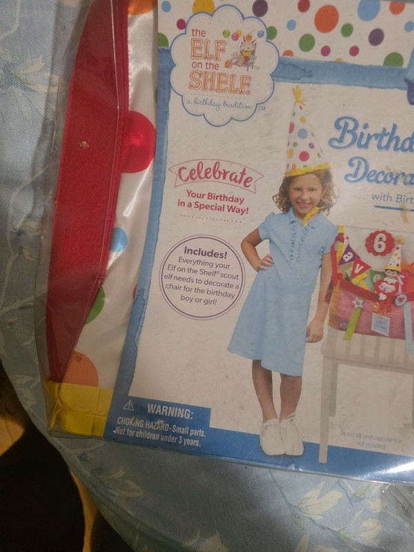 NIB Elf on the Shelf Birthday Tradition - Birthday Chair Decoration Kit