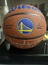 Jamaal Wilkes Signed Wilson Warriors Logo NBA Basketball w/ROY 1975 Schwartz