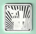 1 oz SD Bullion Cross and Flag Square .999 Silver Bar