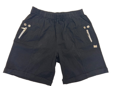 Generische schwarze Baumwollmischung Shorts elastisch Freizeit Größe XXL passt L
