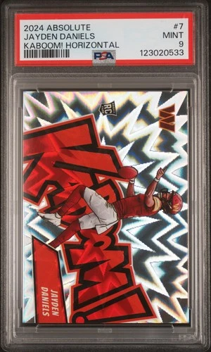 2024 Panini Absolute Kaboom! Horizontal Jayden Daniels 7 PSA 9