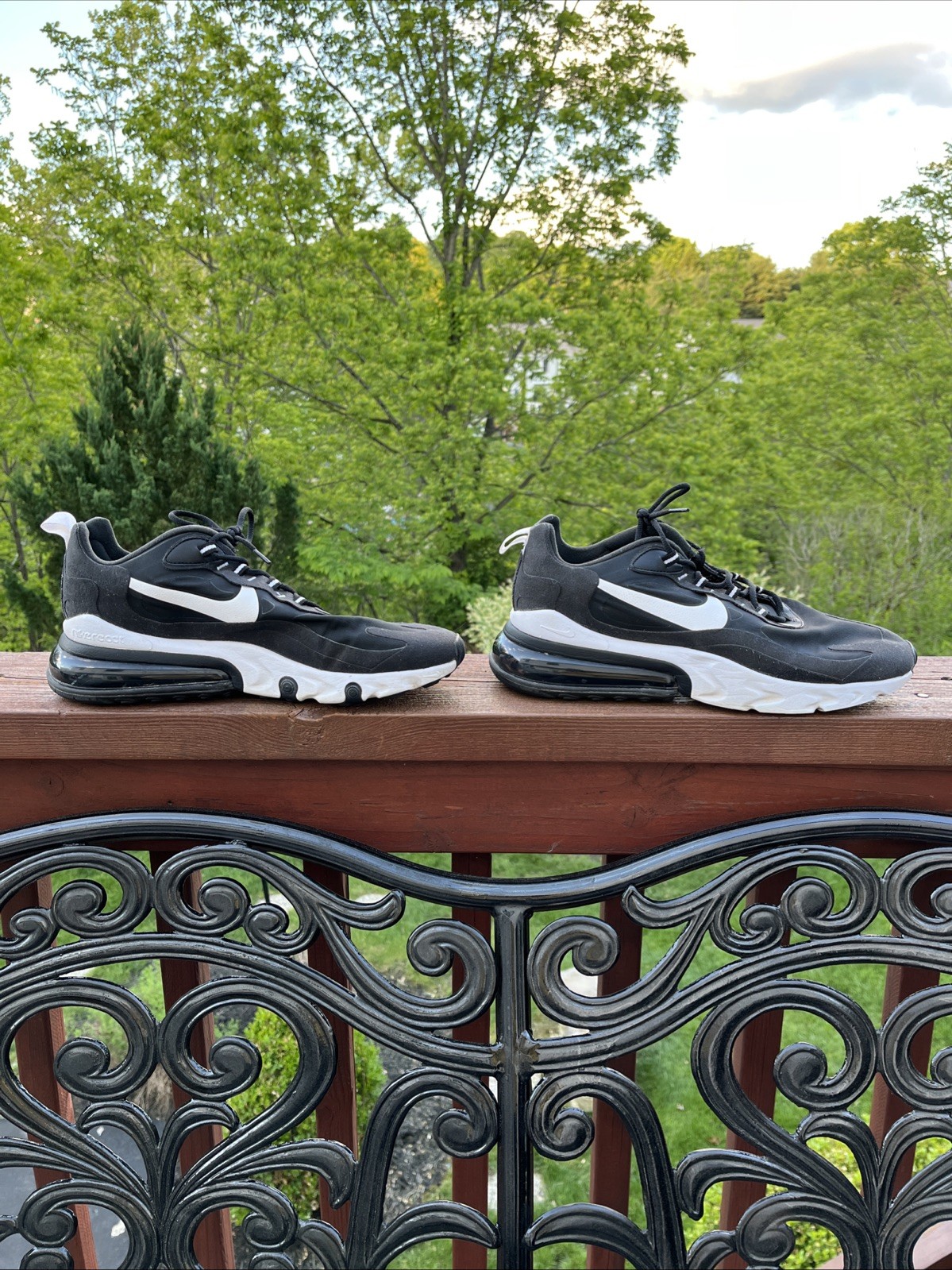 Nike Air 270 React Black And White Men’s Shoes Si… - image 1