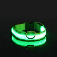Nylon LED Night Safety Flashing Glow In The Dark Luminous Fluorescent Pet Collar