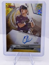 COLE CARRIGG 2025 Bowman's Best Gold Mini Diamond Auto /50