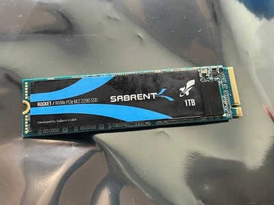 Used Sabrent 1TB Rocket NVMe PCIe 3.0 Gen3 M.2 2280 Internal Solid State SSD