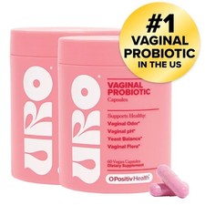 URO Women's Probiotics - 2 Bottle Pack Vaginal Probiotics for Women pH Balance