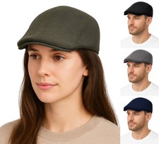 Unisex Schiebermütze Flatcap Herbst Winter Schirmmütze Newsboy Mütze Unifarben