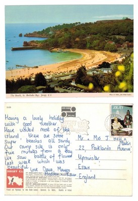 Postkarte - Der Strand, St. Brelades Bay, Jersey, C.I. John Hinde Studio POSTED