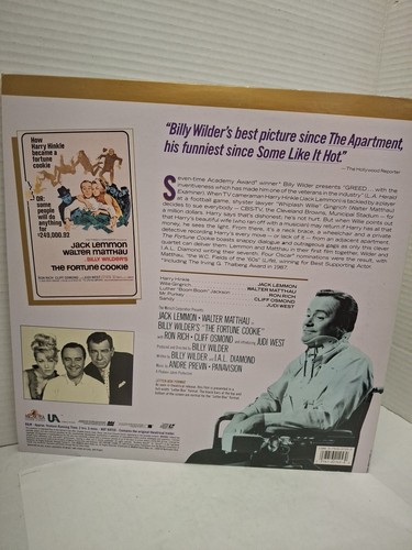 The Fortune Cookie Gatefold (1966 Laserdisc) Jack Lemmon , CLASSIC FILM - Picture 2 of 3