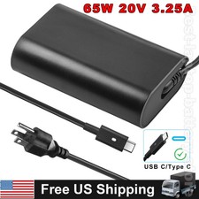 For Dell 65W USB-C Type C Laptop Charger AC Power Adapter HA65NM190 DA65NM190