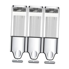 3-in-1 Quadrate Dispensers for The Shower,Shower soap Colorless Set of 3