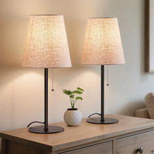 Table Lamps Set of 2 for Living Room Bedroom Pull Chain Switch