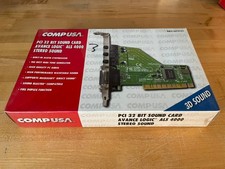 CompUSA Avance Logic ALC 4000 32 Bit PCI Sound Card New  Sealed See Pics