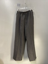 Alfred Dunner Womens Pants Size 14 Gray Pull On Elastic Waist