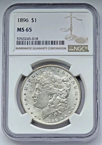 1896 Morgan Silver Dollar MS 65 NGC