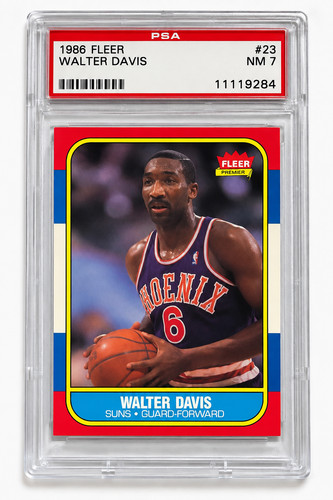 1986 Fleer Walter Davis #23 PSA 7 NM Phoenix Suns Vintage Basketball Card