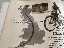 TIM WOOD NSU QUICKLY MOPED ADVERTISING  LANDS END JOHN O GROATS  1955