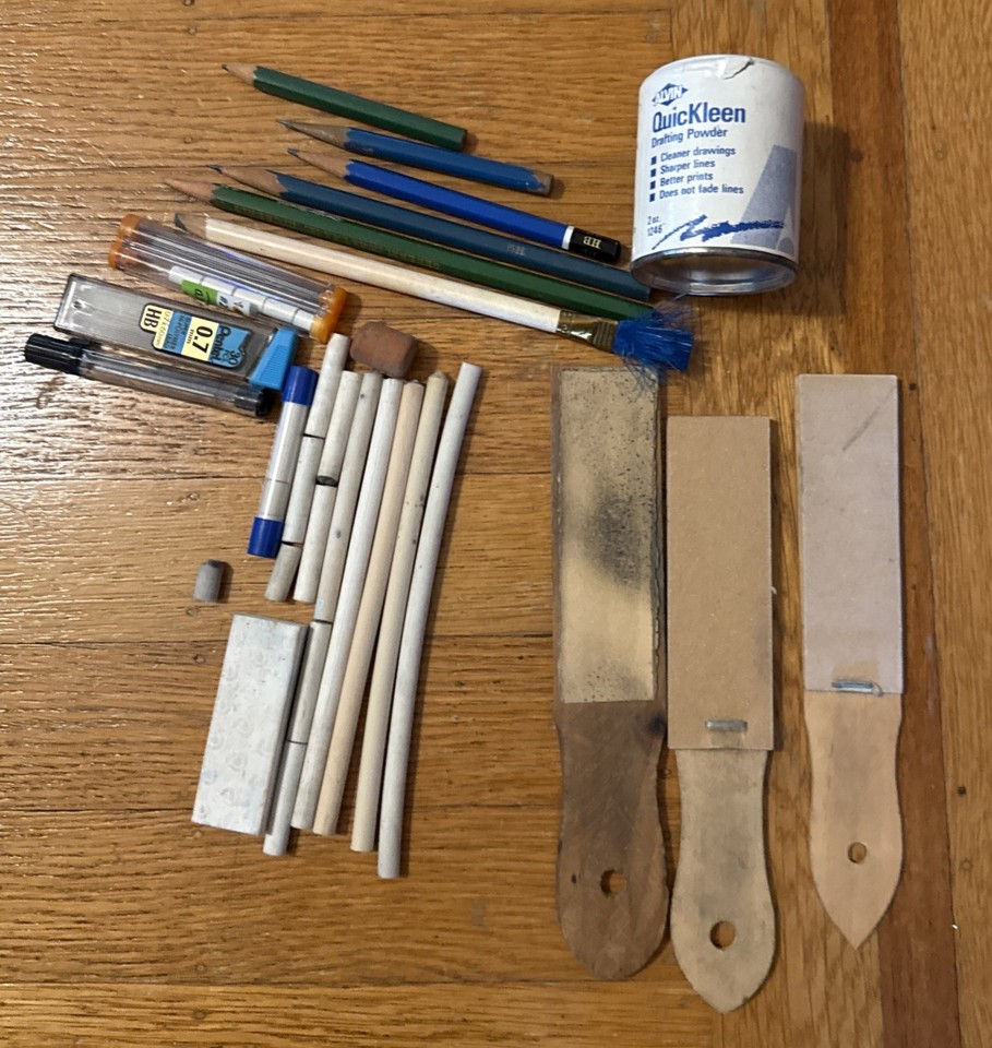HUGE Lot Of Vintage Rulers Drafting Measuring Tools Templates Erasers ...