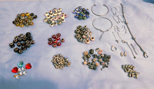 Jewelry Making Beads, Charms, Spacers, Bracelets, Earrings, Mixed Lot Very Nice
