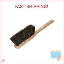 14.2" Hand Broom Soft Bristles Cleaning Brush, Dusting Brush with Wooden Handle,