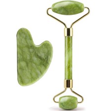 Gua Sha Facial Tools  Jade Roller Set for Skin Care Reduce Puffiness
