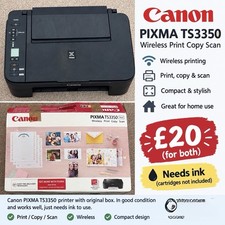 Canon PIXMA TS3350 Wireless Colour Inkjet All-in-One Printer 4800x1200