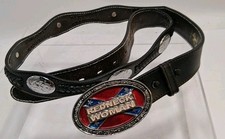 Redneck Woman Belt Buckle 2510 On Belt 281 Falacios Belts Mexico 42" Read Look