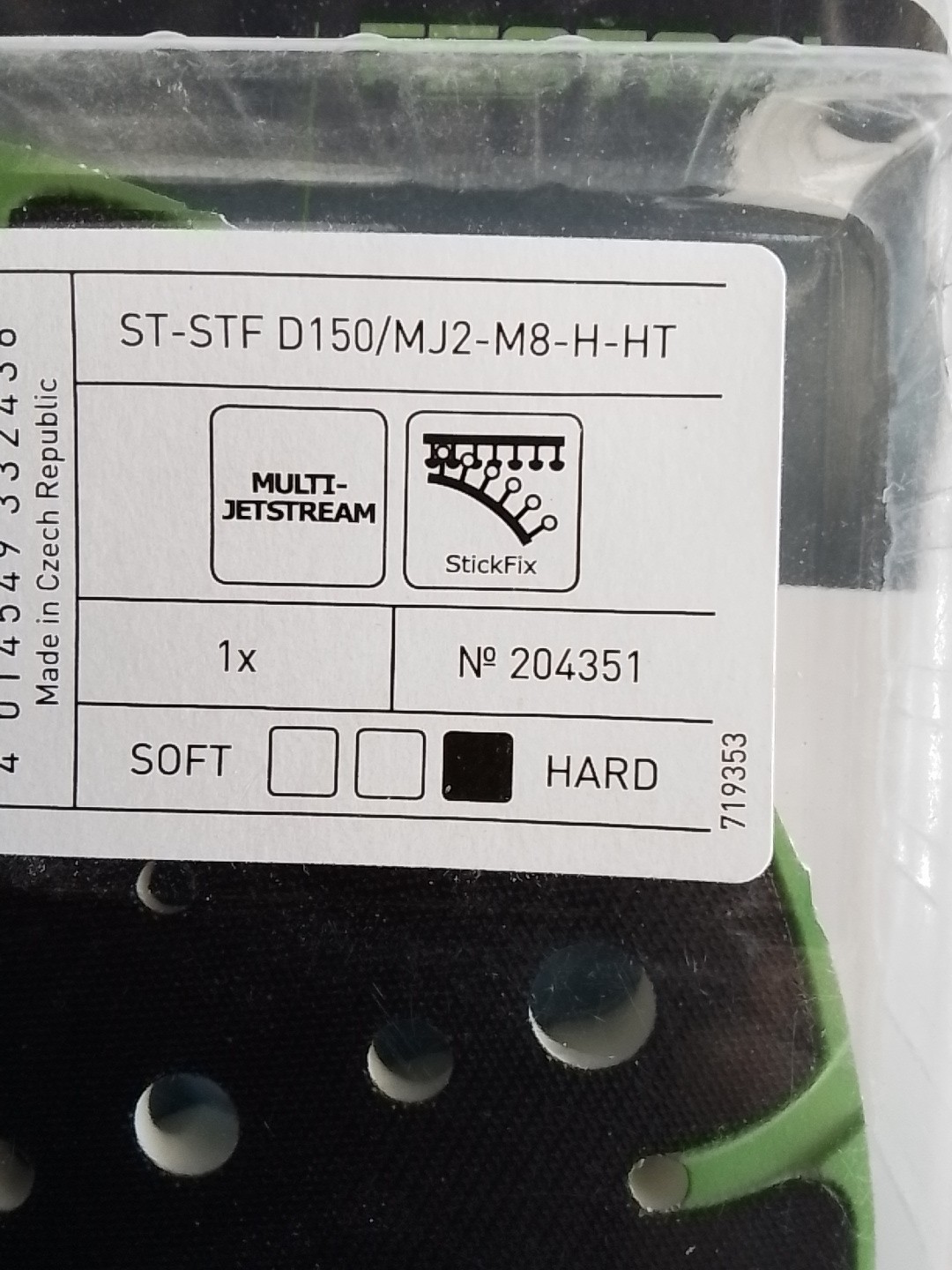festool # 204351 6 inch hard sander pad ets/lex 150