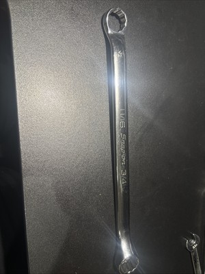 Snap On 11/16-3/4'' 12pt SAE Flankenantrieb   10° Offset Ringschlüssel Schraubenschlüssel XB2224A