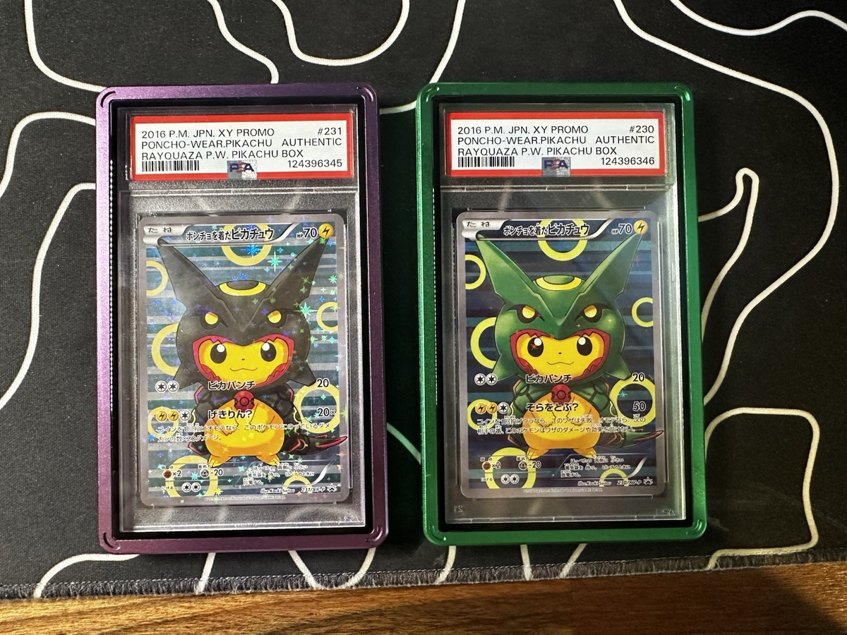 2016 Pokemon JPN XY Poncho Wearing Pikachu Rayquaza 230 231