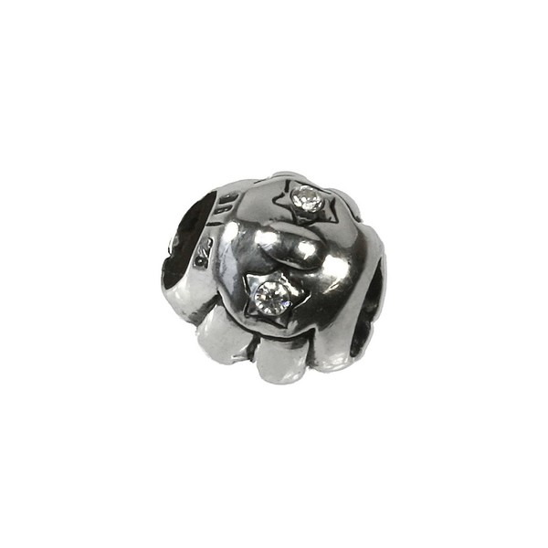 Carlobiagi Charm Bead Muschel Zirkonia 925 Echt Silber Schmuck Element BBSCZ23C-image