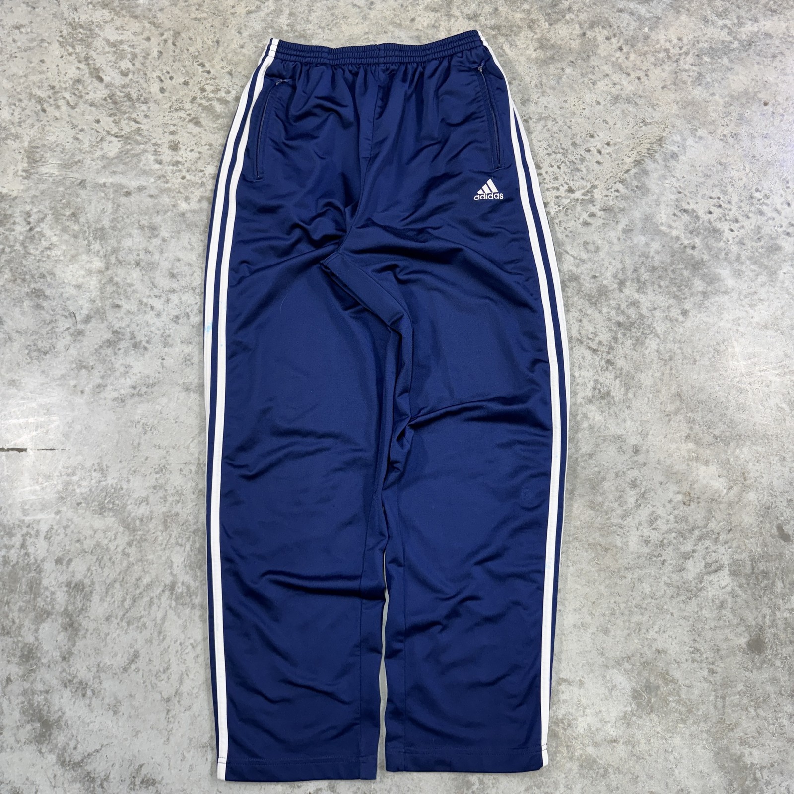 Adidas Track Pants Mens Large Tearaway Side snap y2k baggy wide leg skater