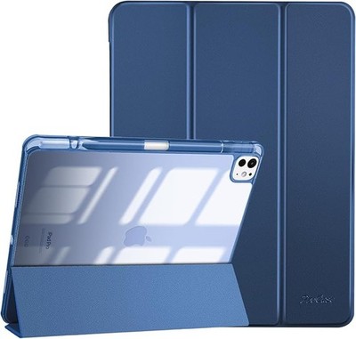 Case for iPad Pro 13 Inch M4/M5 with Kickstand and Pencil Holder, Slim Transpare