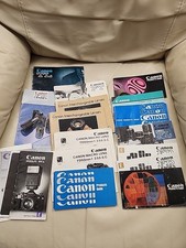 Canon FD Accessory Lot Manuals Eyepieces, Caps Etc