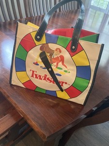 Vintage “Twister” Bag/Thick Vinyl/2 Black Handles