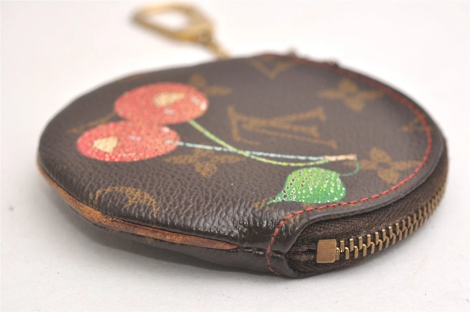 Auth Louis Vuitton Monogram Cherry Porte Monnaie Rond Coin Purse M95043 LV 4206N - Image 4 of 4
