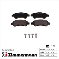 Zimmermann 24465.190.1 Bremsbelagsatz, Scheibenbremse