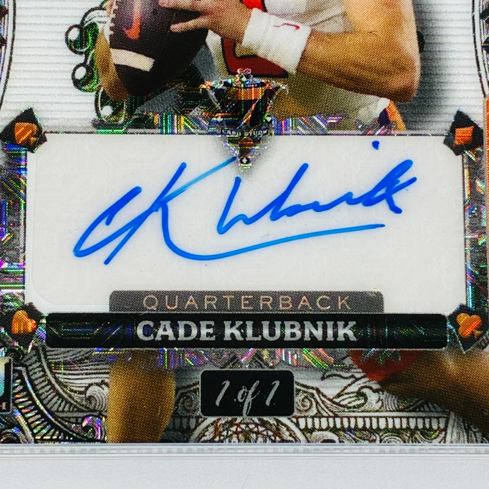 2024 Wild Card 7 Card Studs Cade Klubnik Auto Joker White Mojo Black 1/1 PSA 10 view 4