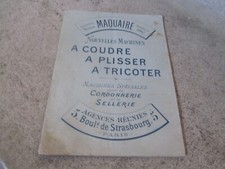 Brochure machines a coudre , a plisser, a tricoter  Maquaire (1902)