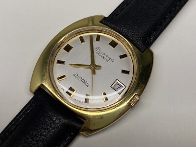 beautiful vintage r.c.surano 25 jewels incabloc automatic date swiss wristwatch