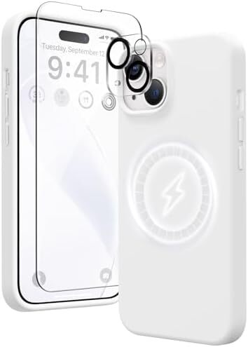 for iPhone 13 Case Silicone| Compatible with Magsafe| [2X Screen Protector + 2X