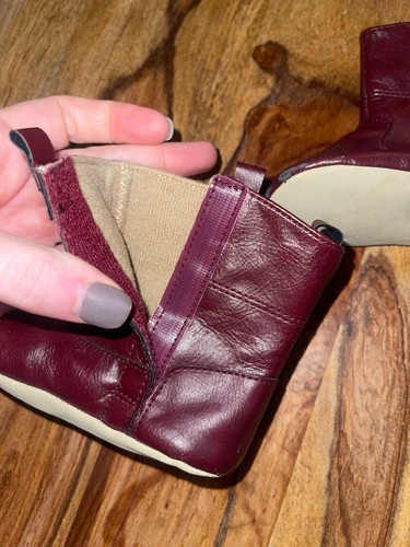 Stivali nuovi senza etichette vecchi blu navy suola morbida 12 18 mesi scarpe bordeaux ragazzo bambina - Foto 12 di 14