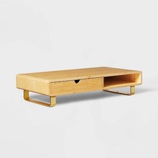 Threshold Wood Metal Drawer Modern Brown Desk...